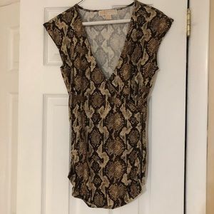 Michael Kors Snakeskin Print Top